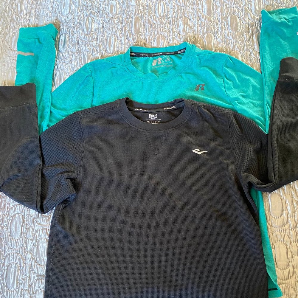Boys Everlast & Russell Brands long sleeve T's 10/12